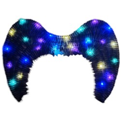 skrzydła czarne LED mega 69x50cm halloween nietoperz wampir demon maxi
