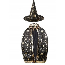 KOSTIUM CZARODZIEJ GWIAZDY OKUL. RÓŻDŻKA PELER KAP