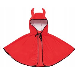 PELERYNA DIABŁA DIABLICY DIABEŁEK HALLOWEEN KAPTUR rogi HALLOWEEN