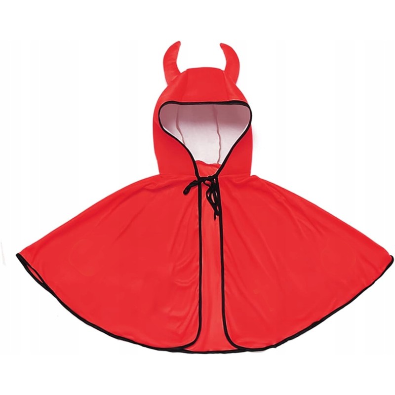 PELERYNA DIABŁA DIABLICY DIABEŁEK HALLOWEEN KAPTUR rogi HALLOWEEN