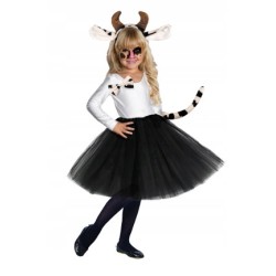 KOSTIUM STRÓJ KROWY KROWA CZARNA 3EL 40CM B/P