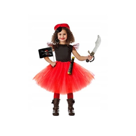 KOSTIUM STRÓJ PIRATKA PIRATKI 7EL CZERWONA 40CM BP