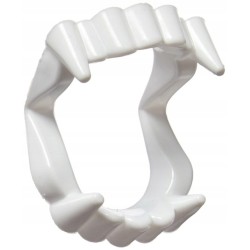 STRÓJ WAMPIRA PELERYNA + ZĘBY HALLOWEEN kołnierz 115 CM