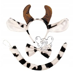 KOSTIUM STRÓJ KROWY KROWA CZARNA 3EL 40CM B/P