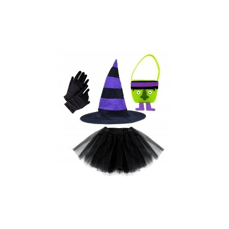 KOSTIUM CZAROWNICY KOSZYK 4EL CZARNA 30CM D.KAP/FL