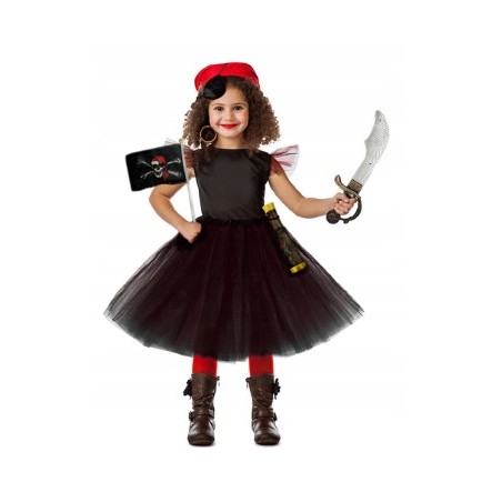 KOSTIUM STRÓJ PIRATKA PIRATKI 7EL CZARNA 40CM BP