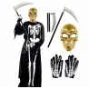 KOSTIUM KOŚCIOTRUP śmierć HALLOWEEN 4EL złota TRUP 134 140 146 152 158