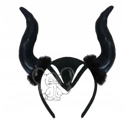 KOSTIUM MALEFICENT DIABOLINA CZAROWNICA ROGI SKRZYD. PELER. SPÓD. 40CM 4EL.