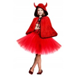 KOSTIUM diabła DIABLICY PELERYNA TUTU HALLOWEEN 40