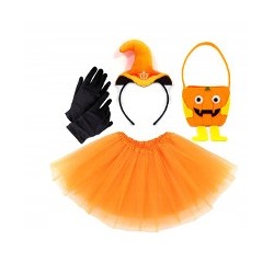 KOSTIUM CZAROWNICY KOSZYK 4EL POMARAŃCZOWA 30CM