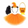 KOSTIUM CZAROWNICY KOSZYK 4EL POMARAŃCZOWA 30CM