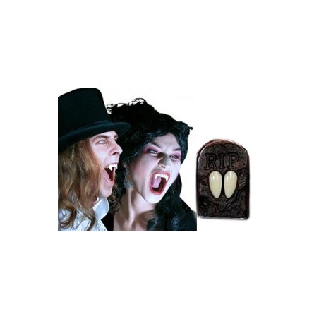 ZĘBY WAMPIRA SZTUCZNE KŁY HALLOWEEN +MASA MOCUJĄCA