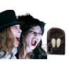 ZĘBY WAMPIRA SZTUCZNE KŁY HALLOWEEN +MASA MOCUJĄCA