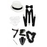 zestaw retro lata 20te dla pary 9 elementów gangster Gatsby
