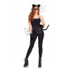 KOSTIUM CATWOMAN KOTA USZY OGON RĘKAWICZKI MASKA