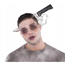 OPASKA NA GŁOWĘ KRWAWY NÓŻ KUCHARZ HALLOWEEN