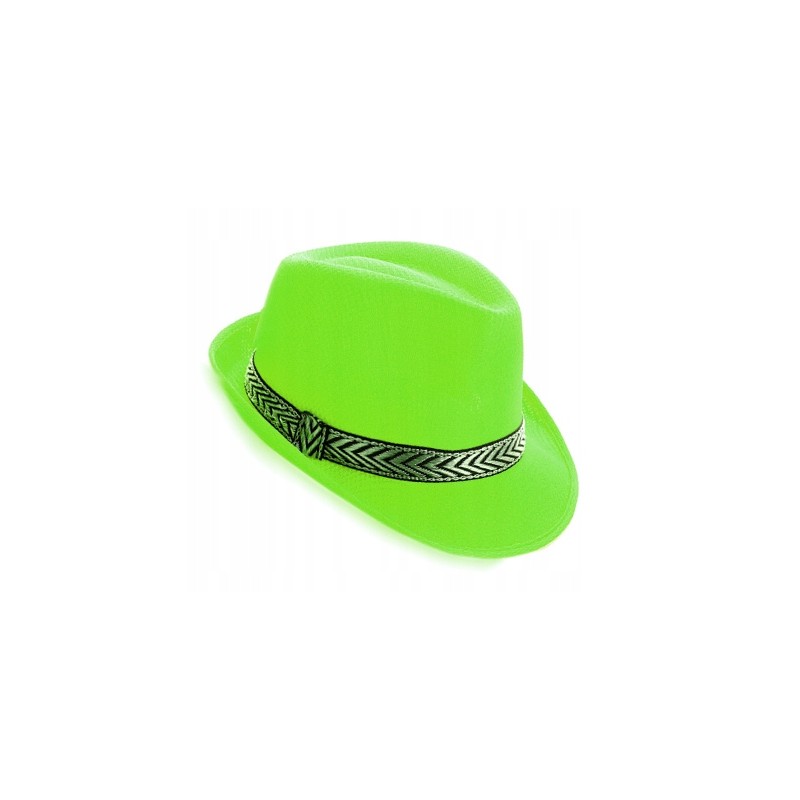 KAPELUSZ JACKSON CAPONE TRILBY FEDORA ZIELONY NEON