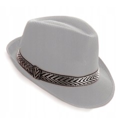 KAPELUSZ JACKSON CAPONE TRILBY FEDORA szary