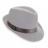 KAPELUSZ JACKSON CAPONE TRILBY FEDORA szary