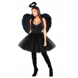 KOSTIUM UPADŁY ANIOŁ MROCZNY CZARNY 40CM CZ/OP/S45