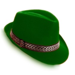 KAPELUSZ JACKSON CAPONE TRILBY FEDORA ciemny zielony p-y