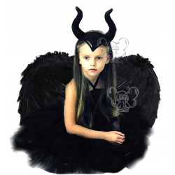 KOSTIUM MALEFICENT DIABOLINA CZAROWNICA 40CM C/O/S