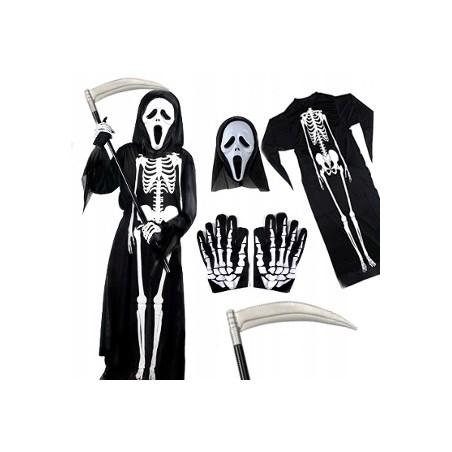 kostium przebranie krzyk szkielet kościotrup halloween