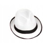KAPELUSZ FEDORA MĘSKI DAMSKI MAJ BIAŁY/CZARNYM LS