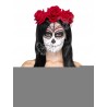 OPASKA RÓŻE CZERWONE HALLOWEEN EL MUERTOS MEKSYK