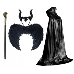KOSTIUM MALEFICENT DIABOLINA CZAROWNICA 4błyszcz