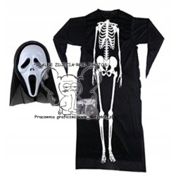 kostium przebranie krzyk szkielet kościotrup halloween