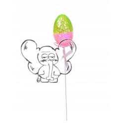 PISANKA JAJKO BROKATOWA NA PIKU WIELKANOC RÓŻ/ZIEL