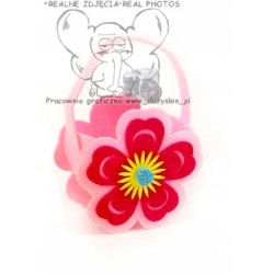 KOSZYCZEK wielkanoc KOSZYK FILC FILCOWY KWIAT róż