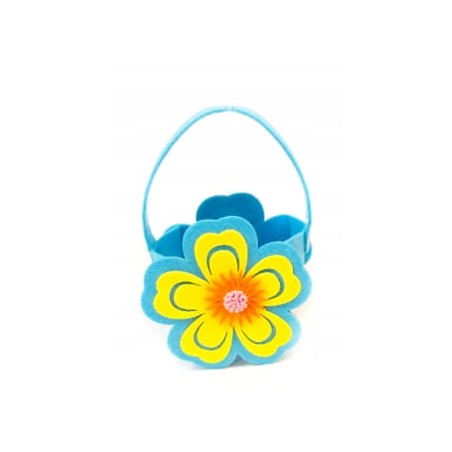 KOSZYCZEK wielkanoc KOSZYK FILC FILCOWY KWIAT NIEB