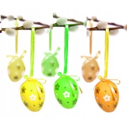 JAJKO WISZĄCE PISANKA MALOWANE JAJA kolorY KWIATKI