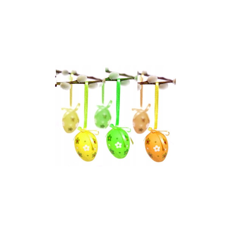 JAJKO WISZĄCE PISANKA MALOWANE JAJA kolorY KWIATKI