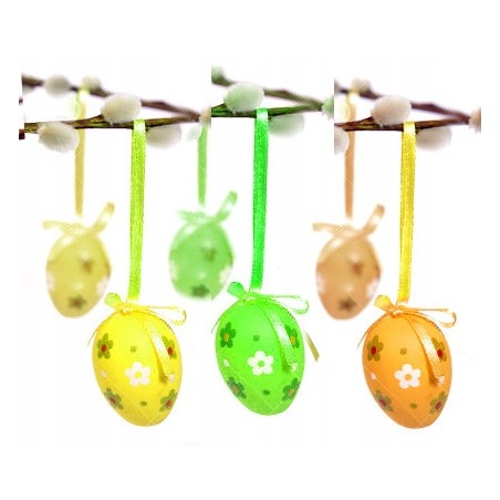 JAJKO WISZĄCE PISANKA MALOWANE JAJA kolorY KWIATKI