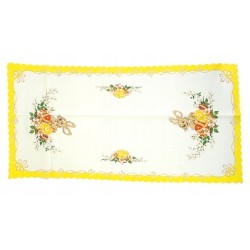 OBRUS ŚWIĄTECZNY WIELKANOC ZAJĄC 45X90 ŻÓŁTY