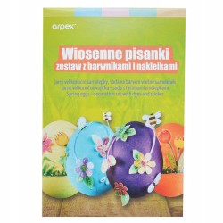 zestaw WIELKANOCNY BARWNIKI DO JAJEK I NAKLEJKI