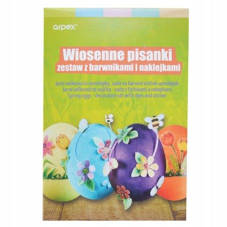 zestaw WIELKANOCNY BARWNIKI DO JAJEK I NAKLEJKI
