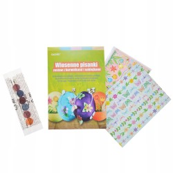 zestaw WIELKANOCNY BARWNIKI DO JAJEK I NAKLEJKI