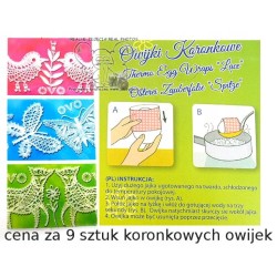 OWIJKI TERMOKURCZLIWE PISANKI WIELKANOC KORONKOWE