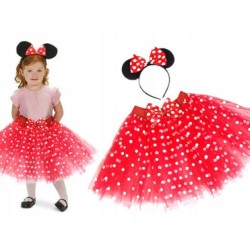 strój kostium MYSZKA mini TU MIKI MINNIE CZERWONY