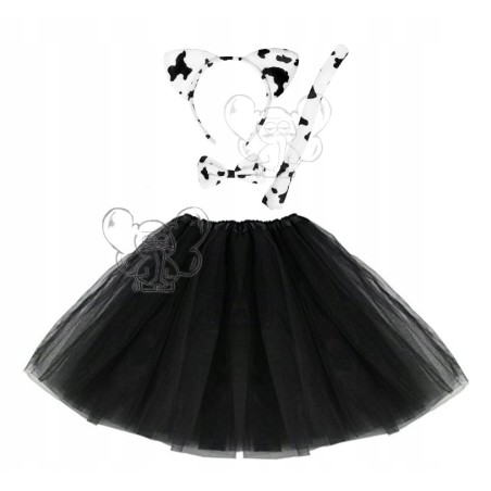 STRÓJ KOSTIUM KOTA KOT ŁACIATY CIAPKI CZARNY 40CM