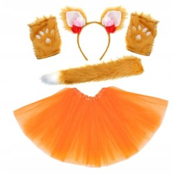 kostium STRÓJ lisa lisicy lis łapy spódnica 40cm opaska ogon rękawiczki