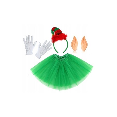 KOSTIUM ELF ELFKA 4EL OP.CEK SPÓD USZY RĘK ZI40CM