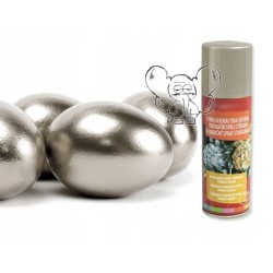 SREBRNA farba w SPRAYU PISANKI WYDMUSZKI WIELKANOC