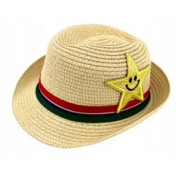 KAPELUSZ PLAŻOWY letni DZIECIĘCY GWIAZDKA SŁOMKA