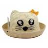 KAPELUSZ KOTEK Z USZAMI dziecięcy KOT 54 BEŻOWY