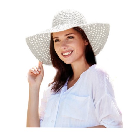 KAPELUSZ DAMSKI OGRODOWY DZIAŁKĘ CHRONI KARK BIAŁY